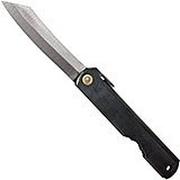 Higonokami couteau de poche 7,3 cm HIGO04BL, acier carbone, noir