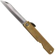 Higonokami couteau de poche 7,7 cm HIGO12BR, White paper steel, sheepfoot