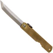 Higonokami pocket knife 7,7 cm HIGO12BR, White paper steel, tanto