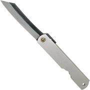 Higonokami pocket knife 7.3 cm HIGOC10B, Blue paper steel, Silver Matte Steel
