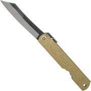 Higonokami pocket knife 7.3 cm HIGOC1B, Blue paper steel, Bronze Finished Steel