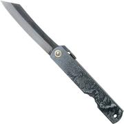 Higonokami couteau de poche 7,3 cm HIGOC3B, Blue paper steel, Grey Black Glitter