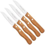 Afbeelding voor Knivesandtools Traditional Paring Knife, roestvast staal, olijfhout, 4-delige schilmessenset