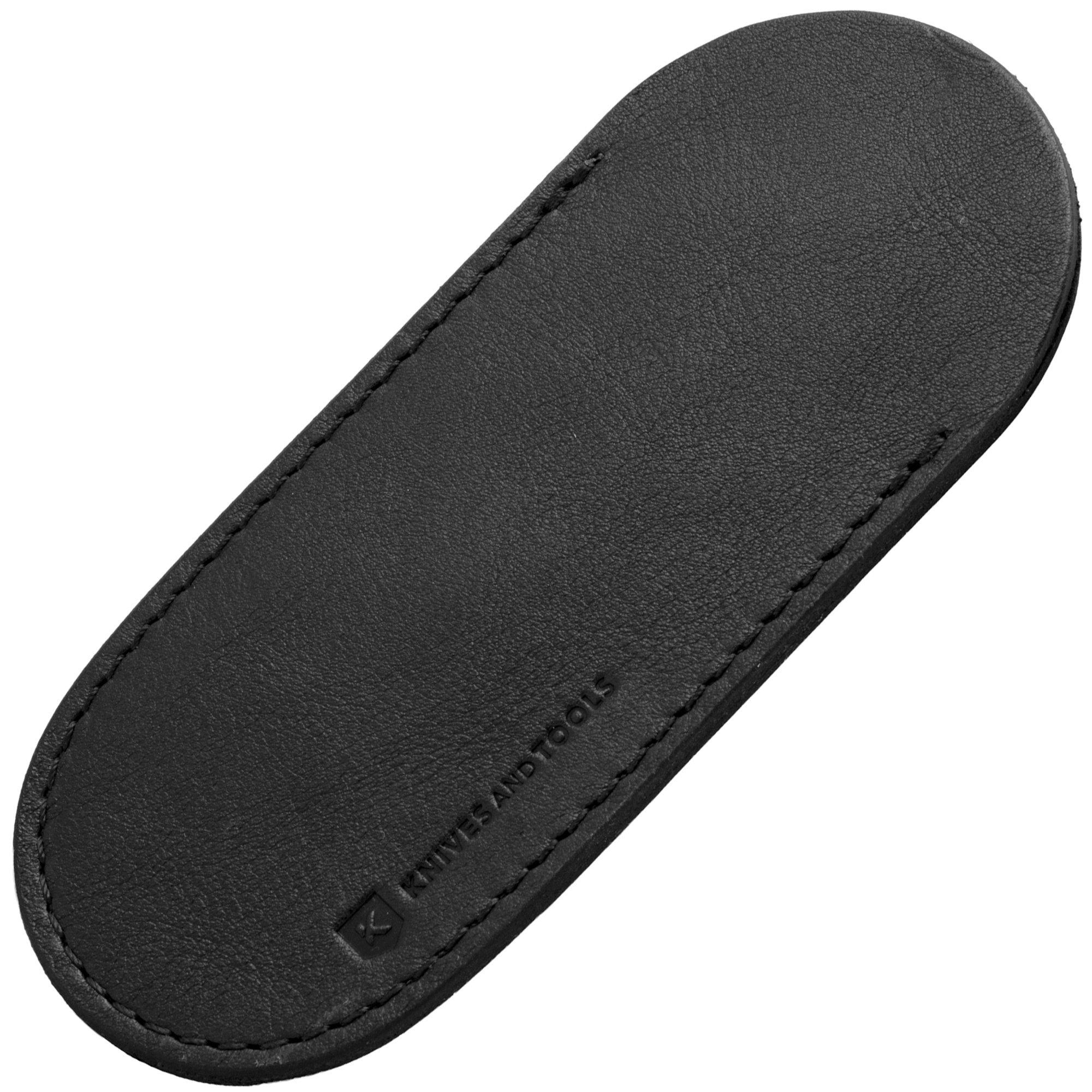 Knivesandtools Leather Sheath, Black, Large