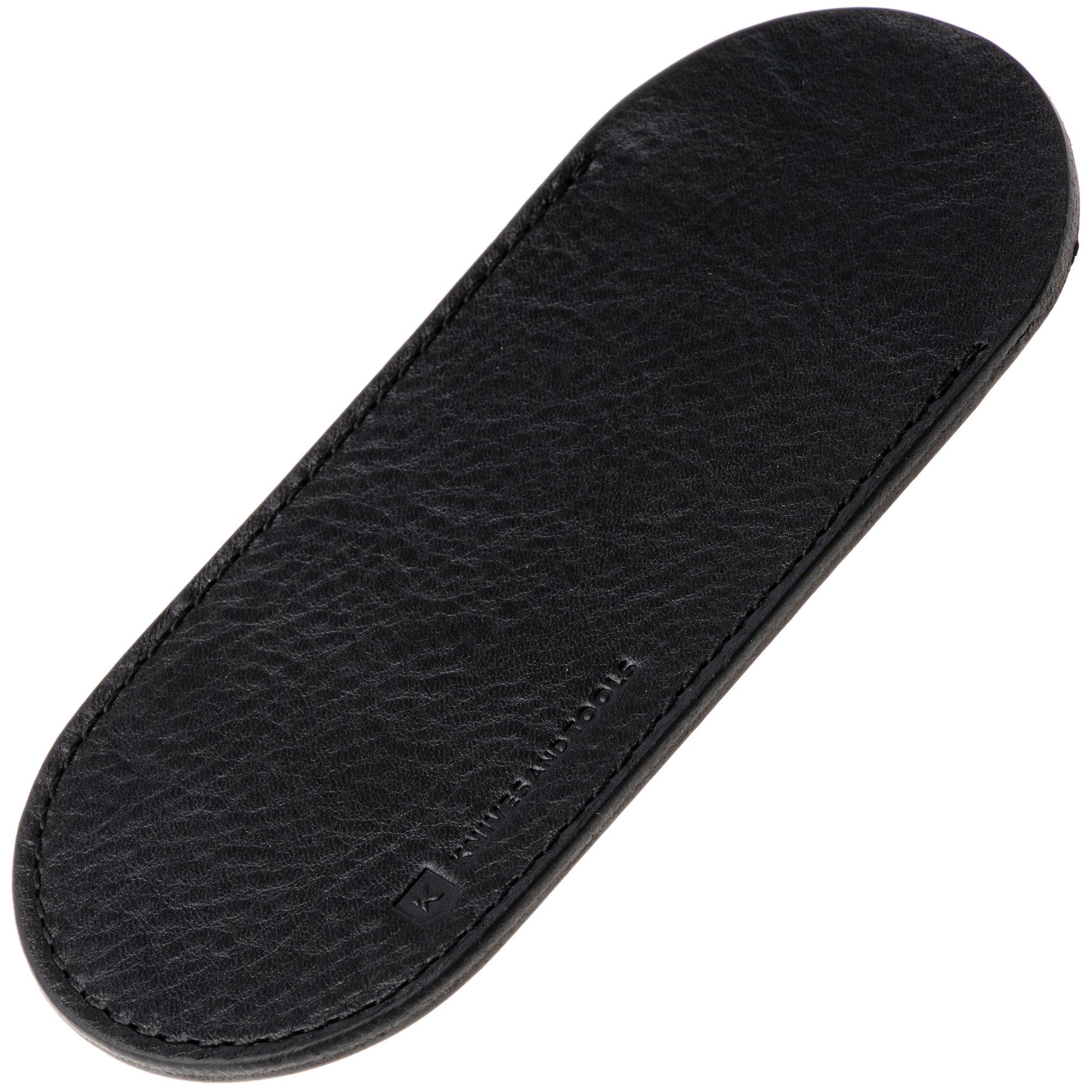 Knivesandtools Leather Sheath, Black, XL, sheath
