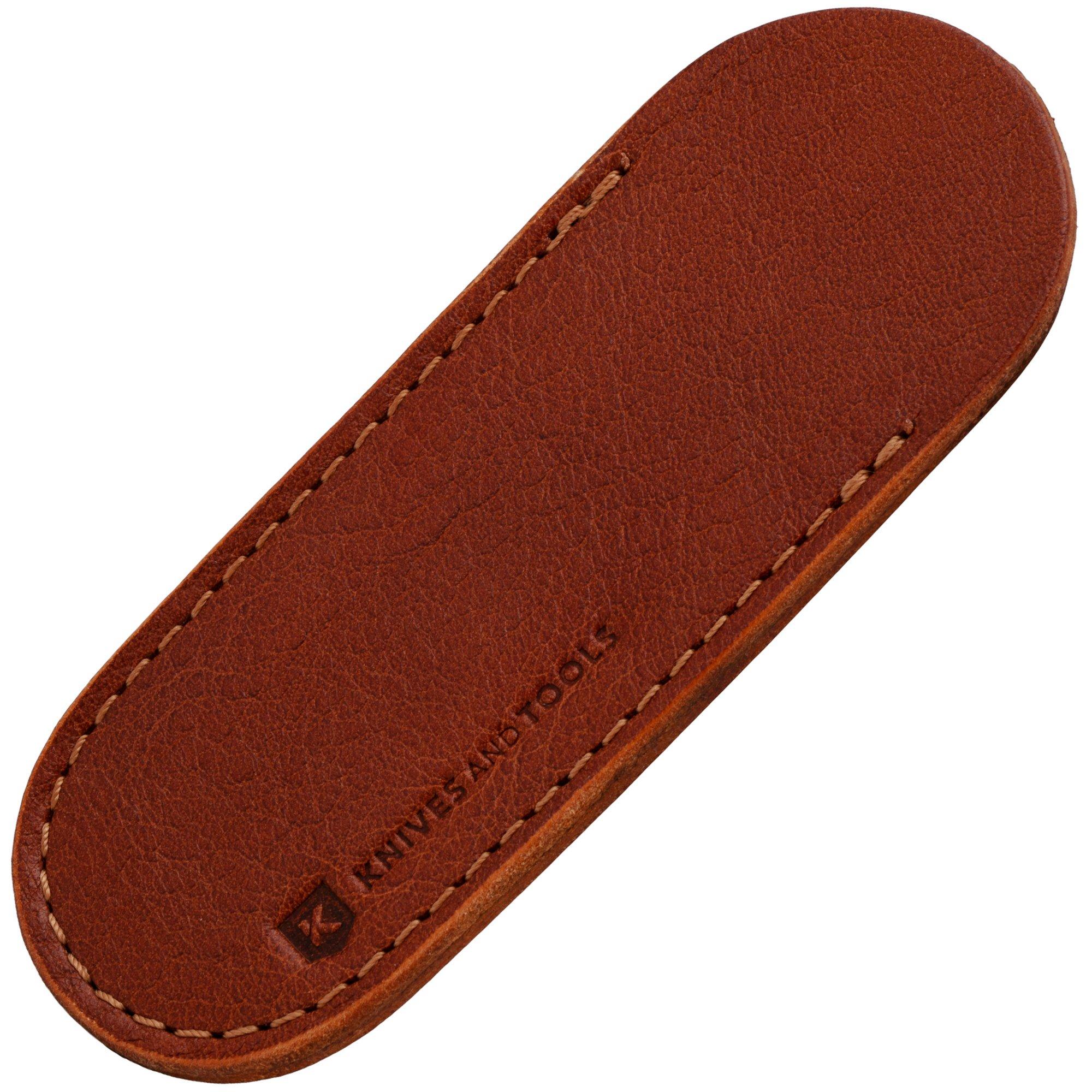 Knivesandtools Leather Sheath, Cognac, Small