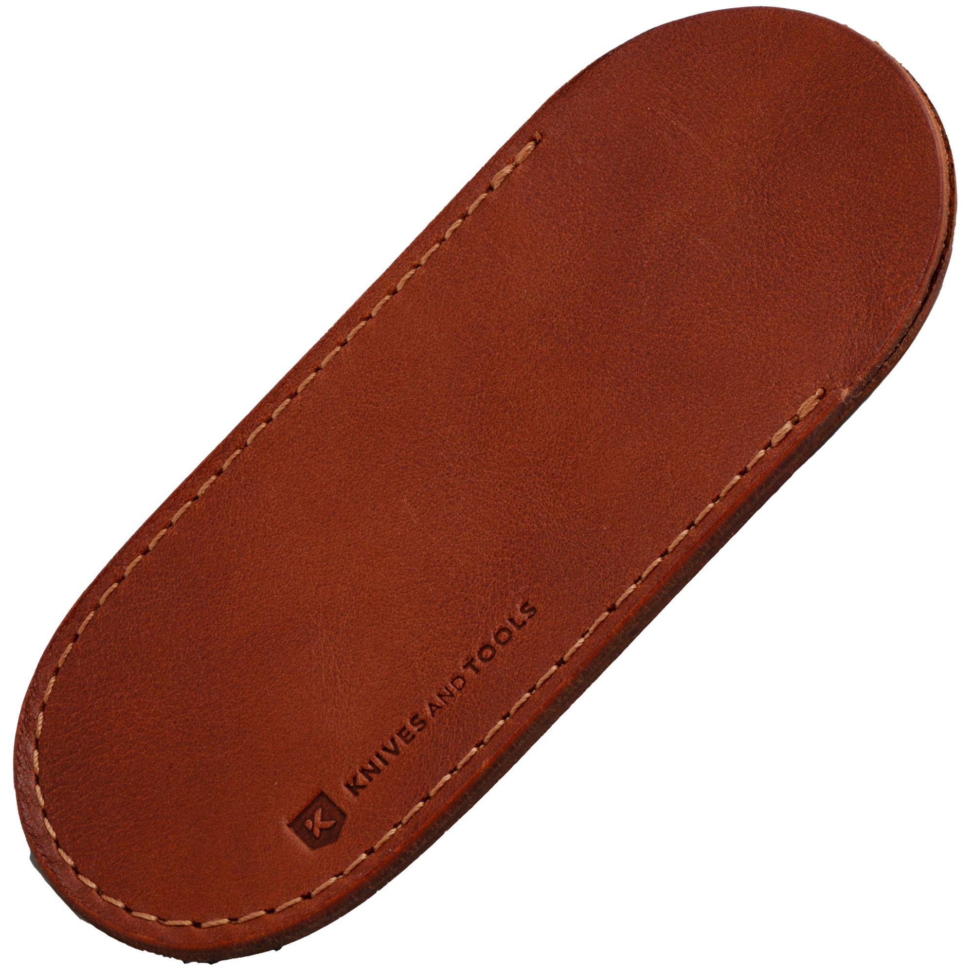 Knivesandtools Leather Sheath, Cognac, Large, étui