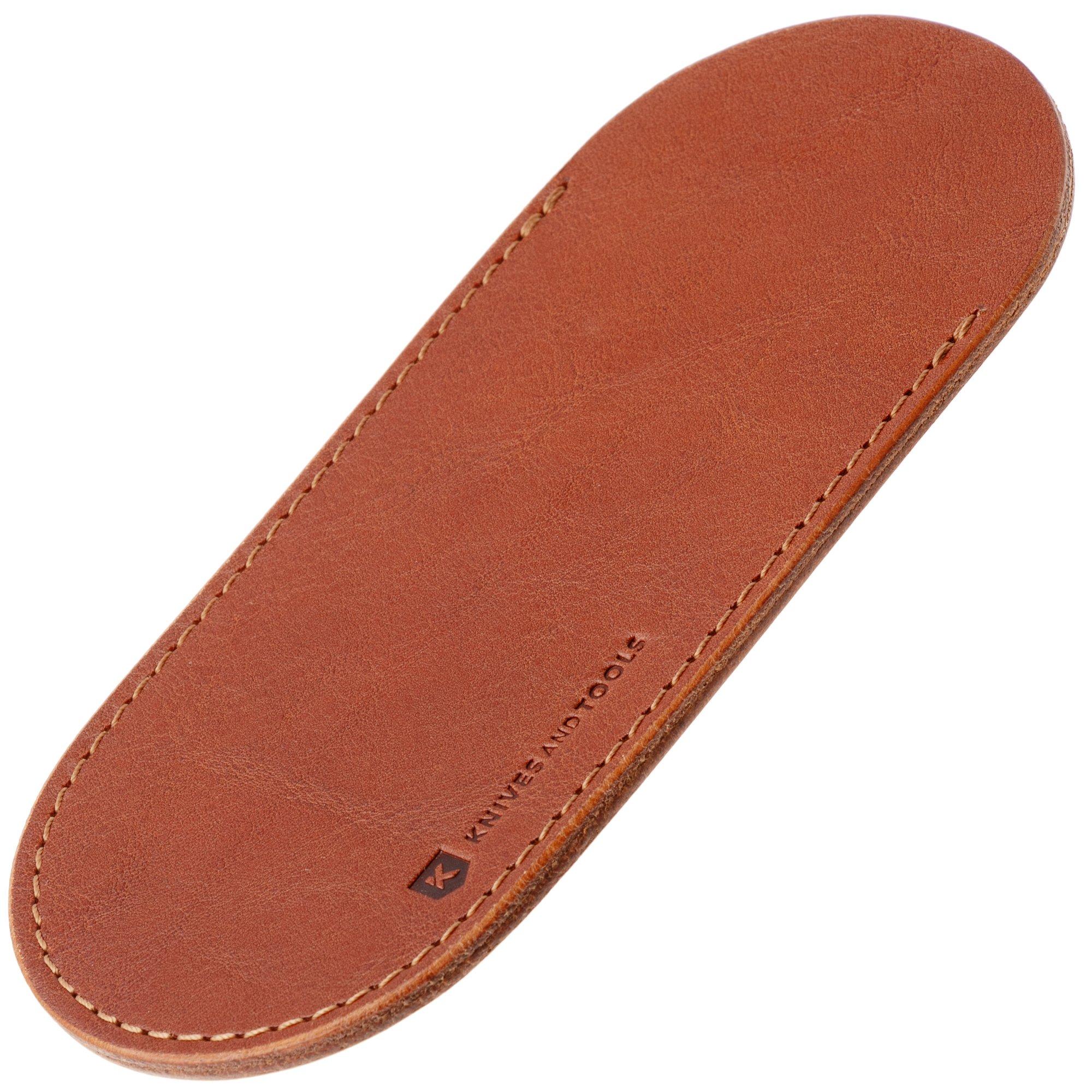 Knivesandtools Leather Sheath, Cognac, XL, sheath