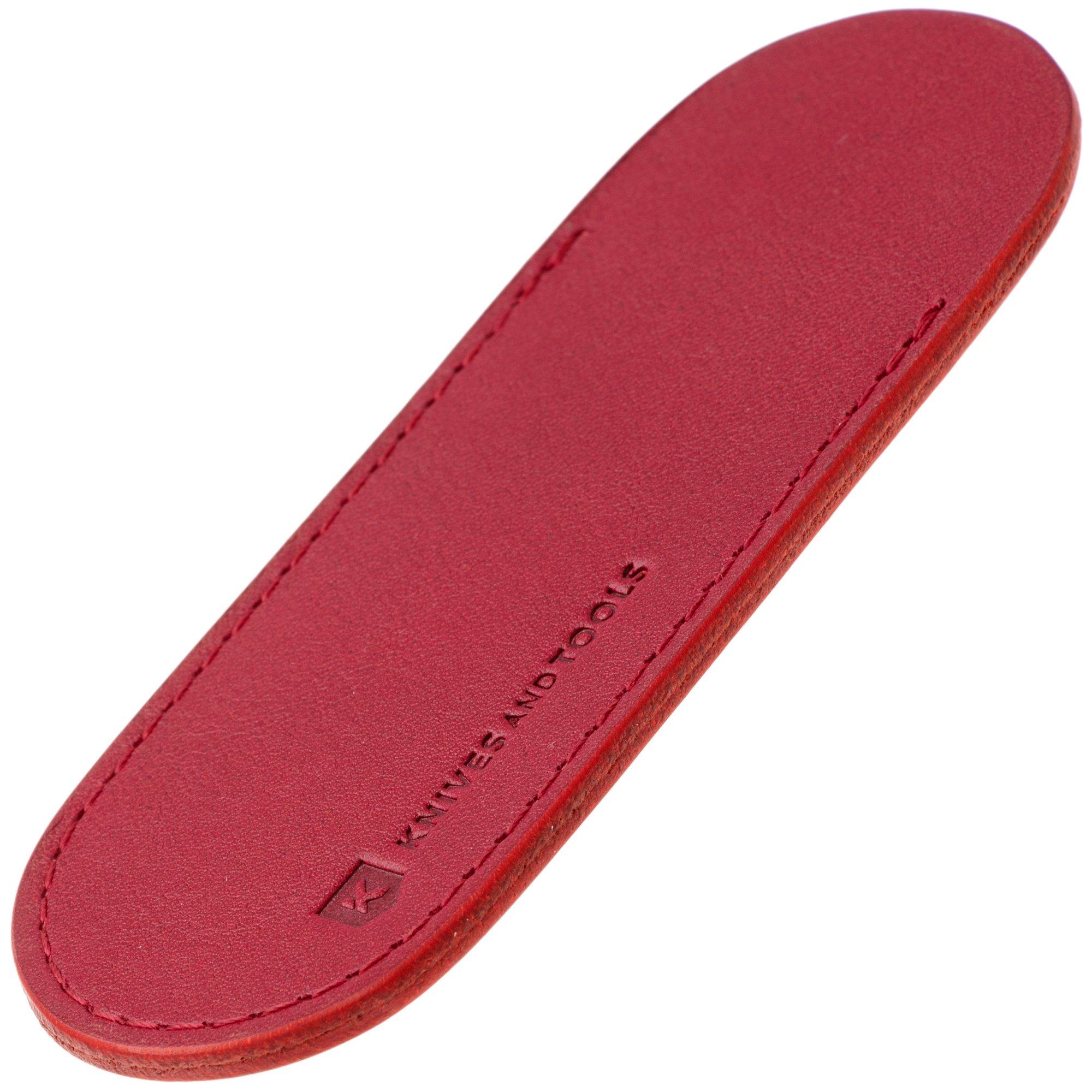 Knivesandtools Leather Sheath, Oxblood Red, Small, Leder-Messerscheide
