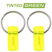 Afbeelding voor Knivesandtools Tritium Bivvy Zip Marker, Tinted Green, tweedelig, lichtgevende sleutelhanger