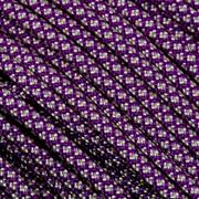 Knivesandtools 550 paracord type III, kleur: acid purple with cream diamonds - 50 ft (15,24 meter)