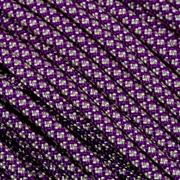 Knivesandtools 550 paracord type III, colour: acid purple with cream diamonds - 50 ft (15.24 meters)