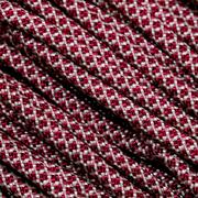 Knivesandtools 550 Paracord Typ III, Farbe: cream with burgundy diamonds - 50 ft (15,24 m)