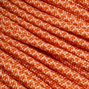 Knivesandtools 550 paracord type III, colore: cream with international orange diamonds - 50 ft (15.24 m)