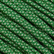 Knivesandtools 550 paracord type III colour: kelly green with cream diamonds - 50 ft (15.24 meters)