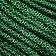 Knivesandtools 550 paracord type III, colour: mint with olive drab diamonds - 50 ft (15.24 meters)