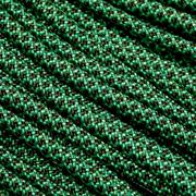 Knivesandtools 550 paracord type III, cor: mint with olive drab diamonds - 50 ft (15.24 m)