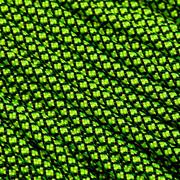 Knivesandtools 550 paracord type III, cor: neon yellow diamonds - 50 ft (15.24 m)