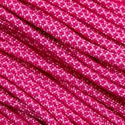 Knivesandtools 550 paracord type III, colour: rose pink with fuchsia diamonds - 50 ft (15.24 meters)