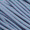 Knivesandtools 550 paracord type III, colour: rose pink with turquoise diamonds - 50 ft (15.24 meters)