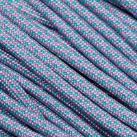 Image for Knivesandtools 550 paracord type III, colour: rose pink with turquoise diamonds - 50 ft (15.24 meters)