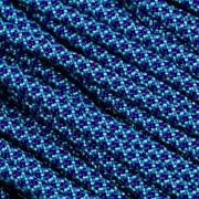 Knivesandtools 550 Paracord Typ III, Farbe: turquoise with acid purple diamonds - 50 ft (15,24 m)