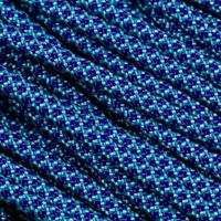 Image for Knivesandtools 550 paracord type III, colour: turquoise with acid purple diamonds - 50 ft (15.24 meters)
