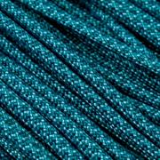 Knivesandtools 550 paracord type III, color: turquoise with teal diamonds - 50 ft (15.24 m)
