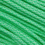 Knivesandtools 550 paracord type III, kleur: white with mint diamonds - 50 ft (15,24 meter)