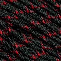 Image for Knivesandtools 550 paracord type III, colour: black & imperial red X - 50 ft (15.24 meters)