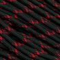 Bild für Knivesandtools 550 Paracord Typ III, Farbe: black & imperial red X - 50 ft (15,24 m)