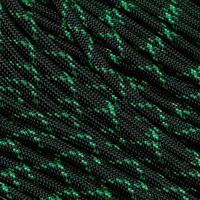 Bild für Knivesandtools 550 Paracord Typ III, Farbe: black with kelly green X - 50 ft (15,24 m)