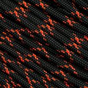 Knivesandtools 550 paracord type III, colore: black & neon orange X - 50 ft (15.24 m)