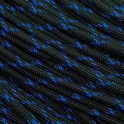 Knivesandtools 550 paracord type III, kleur: black & royal blue X - 50 ft (15,24 meter)