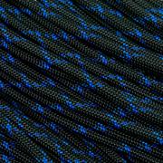 Knivesandtools 550 paracord type III, kleur: black & royal blue X - 50 ft (15,24 meter)