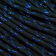 Knivesandtools 550 paracord type III colour: blue knight with blue metallic X - 50 ft (15.24 meters)