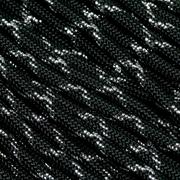 Knivesandtools 550 paracord type III, colour: dark knight with silver metallic X - 50 ft (15.24 meters)