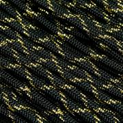 Knivesandtools 550 paracord type III, colour: gold knight with gold metallic X - 50 ft (15.24 meters)