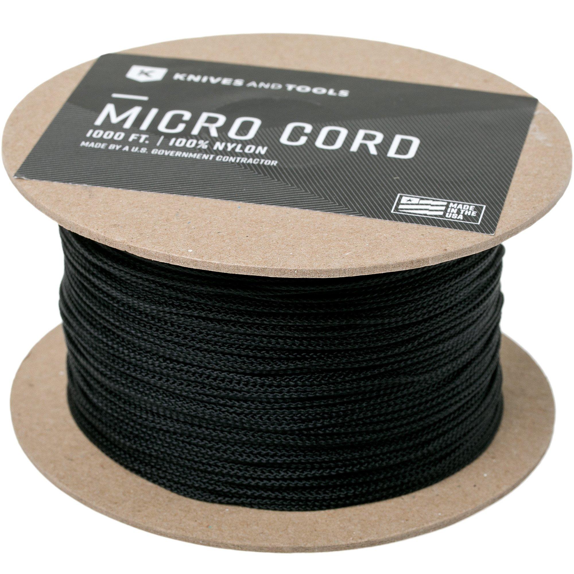 550 Paracord type III, color: Black, 1000 ft (304.8 m