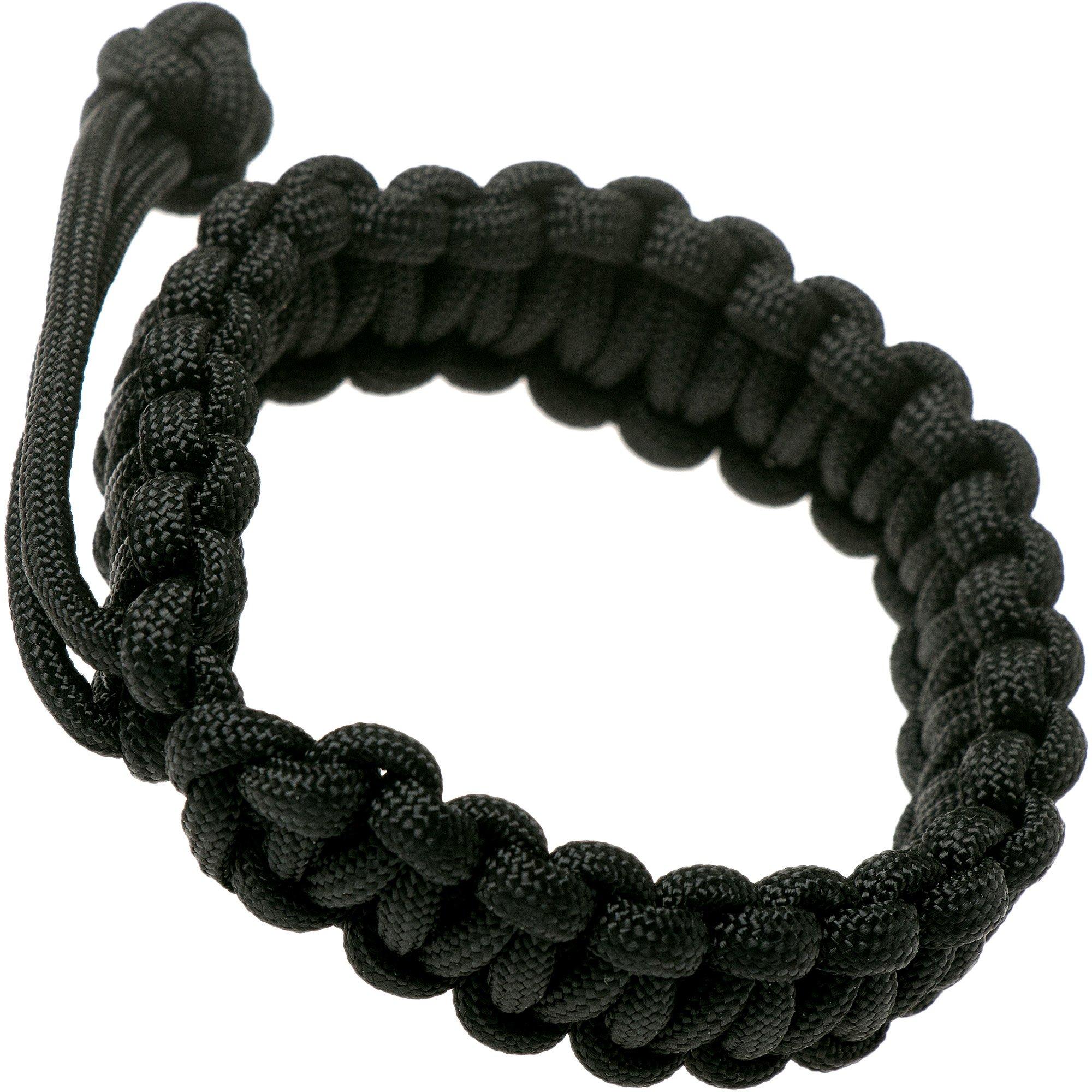 Bracciale Paracord Cobra Giallo Fluo / Nero Tricolore Italia Vvf Polizia