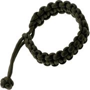 Knivesandtools paracord bracelet cobra wave, length inner size 19 -22 cm, olive