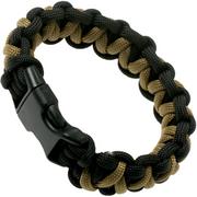Knivesandtools paracord bracelet solomon wave, length inner size 22 cm, black