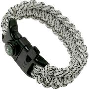Knivesandtools survival bracelet cobra wave, length inner size: 22 cm, arctic grey