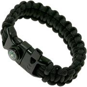  Knivesandtools bracelet de survie cobra wave, black, longueur interne 25 cm