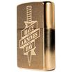 Knivesandtools Zippo Brass Brushed Knife, bronze, lighter