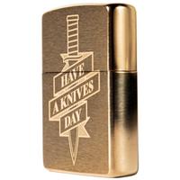 Imagen para Knivesandtools Zippo Brass Brushed Knife, bronce, mechero