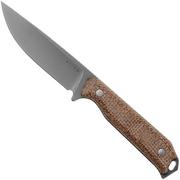 Afbeelding voor Kizer Begleiter Fix 1045MD1, Stonewashed Titanium Gray CPM 3V, Burlap Micarta vaststaand mes, Azo design