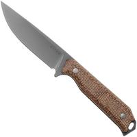 Afbeelding voor Kizer Begleiter Fix 1045MD1, Stonewashed Titanium Gray CPM 3V, Burlap Micarta vaststaand mes, Azo design
