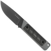 Kizer Smolt K1063A1, Black 3V, Grey G10/Black Micarta Inlay Fahrtenmesser, Jonathan Styles Design