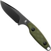 Kizer Vanguard Muskrat KZ1064A1 Black D2, Green G10, vaststaand mes, Derek Sharon design